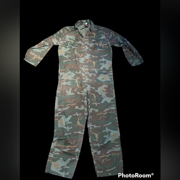 Pants Vintage Talon Zipper 196s Water Repellent Camouflage Camo Overalls Coveralls Poshmark